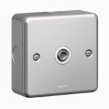 Synergy Screened TV Socket Single Male Metalclad