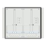 Meter box insert 1-row, 2 meter boards / 8 Modul heights