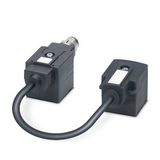Double valve connector adapter