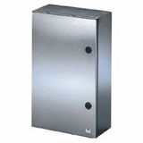 BOARD IN SATIN STAINLESS STEEL WITH BLANK DOOR FITTED WITH LOCK 310X425X160 - IP55