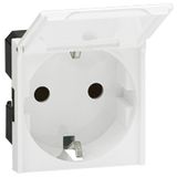 Socket outlet  Mosaic - German std - 2P+E with cover - 2 mod - antimicrobial