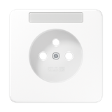 Centre plate for socket insert French/Belgian system NaV, NaV, NaV, duroplastic, CD range, white