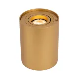 Lucide TUBE - Tafellamp - Ø 9,6 cm - LED Dimb. - GU10 - 1x5W 2600K/2800K - 3 StepDim - Mat Goud / Messing