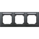 M-PLAN frame, can be labeled three times, horizontal installation, anthracite