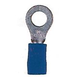 Insulated ring connector terminal M4 blue, 1.5-2.5mmý