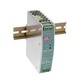 Pulse power supply unit 24V 3.2A mounted on a DIN rail