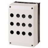 Surface mounting enclosure, 12 mounting locations