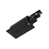 End feed, for S-TRACK 3-phase mounting track, earth electrode left, black, DALI