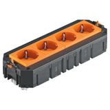 UTC4 G OR4 UTC4 with 4 protective contact sockets, orange