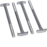 Hook bolt M12x190mm , Cu10, (4Pieces)