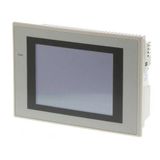 Touch screen HMI, 5.7 inch, high-brightness TFT, 256 colors (32,768 colors for .BMP/.JPG), 320x240 pixels, 2 x RS-232C ports, 60MByte memory, 24 VDC, beige case NS050725F