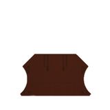 End plate (terminals), 56 mm x 1.5 mm, brown