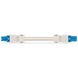 pre-assembled connecting cable Eca Socket/open-ended blue