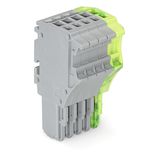 1-conductor female connector Push-in CAGE CLAMP® 1.5 mm² gray, green-y