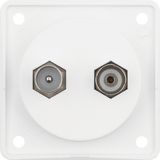 Integro Inserts-Aerial Connector Box TV/Radio, Polar White Matt