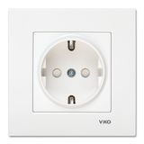 Karre White (Quick Connection) Child Protected Earthed Socket