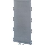 Microperforated mounting plate for 5-row flush-mounting (hollow-wall) compact distribution boards