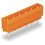 THT male header 1.2 x 1.2 mm solder pin straight orange