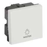 Arteor 2 Way 6A Lighting Control Master Push Button 2 Module Square White