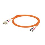 (Assembled) Fibre-optic data cable, ZIPCORD, SC duplex IP 20, ST IP 20