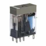 Relay, plug-in, DPDT, 5 A, mechanical indicator, 48 VDC