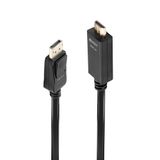 5m Display Port to HDMI 4K30Hz Adapter Cable Connects a single DisplayPort device to a single HDMI® Display with a maximum resolution of 3840x2160@30Hz