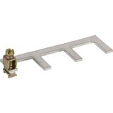 Earthing clip single-phase 3-pole with terminal up to 25 mm²