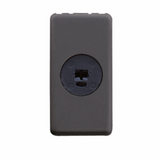 SOCKET-OUTLET FOR PHONIC CIRCUIT - 1 MODULE - SYSTEM BLACK