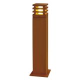 RUSTY SQUARE 70 outdoor lamp, E27 max.11W, IP55, rusted iron