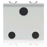 INDIAN/SOUTH AFRICAN STANDARD SOCKET-OUTLET 250V ac - 2P+E 16A - 2 MODULES - SATIN WHITE - CHORUSMART