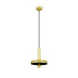 WHIZZ SATIN GOLD AND BLACK PENDANT LAMP