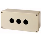 Surface mounting enclosure, metal, 3 mounting locations