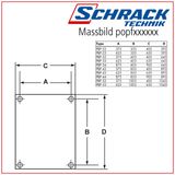 MAXIPOL Mounting plate polyester D=8mm for H=1000 W=750mm