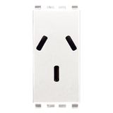 2P+E 10A Argentinian SICURY outlet white