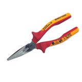 Snipe-nose pliers, 160 mm, straight, Protective insulation, 1000 V: Ye