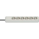 Eco-Line extension socket 6-way light grey 1,5m H05VV-F 3G1,5