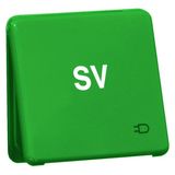 Steckdose SCHUKO, grün SV (802111)