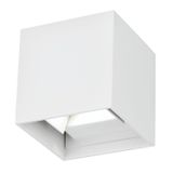 Sandy White Aluminium LED 2x3 Watt 510Lm 3000K 220-240 Volt 50Hz Adjustable Beam 0-90o IP54 L: 11.2 W: 11.2 H: 11.2 cm