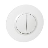 Double or two-way switch dooxie 10AX 250V~ delivered with white round plate