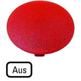 Button plate, mushroom red, OFF