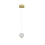 Gold Aluminium & Acrylic LED 6 Watt 230 Volt 247Lm 3200K IP20 D: 12 H: 120 cm Adjustable Height