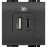 LL - USB CHARGER TYPE A-C ANTHRACITE