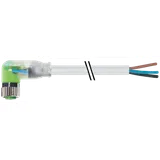 M8 female 90° A-cod. with cable LED PUR 3x0.34 gy UL/CSA+drag ch. 5m