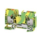 PE terminal, PUSH IN, 10 mm², Green/yellow