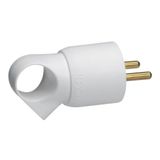 Annela plastic earth plug - with ring - blister pack - white