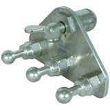Earth connecting plate with ball head cap and 3 fixed ball points D 25
