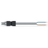 pre-assembled connecting cable Eca Plug/open-ended dark gray