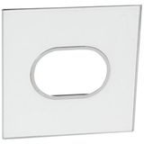 Plate Arteor - US std - round - 3 modules - 4'' x 4'' - mirror white