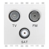 TV-FM-SAT single-conn.3outs white