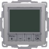 Thermostat, NO cont., w. centre plate, time-controlled, Q.x, alu velve